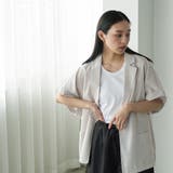 テーラードジャケット レディース リネンタッチ | mili an deni | 詳細画像6 
