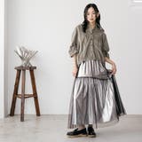 裾ギャザーミリタリーシャツ ブルゾン ライトアウター | mili an deni | 詳細画像14 