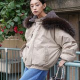 襟ファートグル中綿ジャケット 中綿ジャケット ケープフード | mili an deni | 詳細画像9 