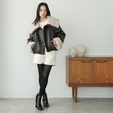 襟ファーフェイクレザーダウンジャケット 合成皮革 袖ファー | mili an deni | 詳細画像11 