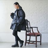 中綿ドロストスタンドカラーコート ビッグシルエット ファイバーダウン | mili an deni | 詳細画像11 