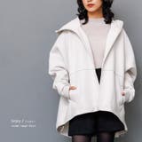 アイボリー | フェイクウールビッグパーカー フード 長袖 | mili an deni