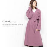 ダスティーピンク | BIGコート サイドスリット フェイクウール | mili an deni