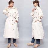 中綿トレンチコート ビッグシルエット 長袖 | mili an deni | 詳細画像7