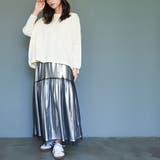 レディース Tシャツ オーバーサイズ配色ステッチプルオーバー | mili an deni | 詳細画像12 