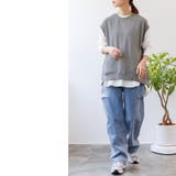 裏毛ポケット付ベスト バックスリット クルーネック | mili an deni | 詳細画像10 