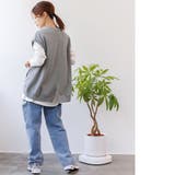 裏毛ポケット付ベスト バックスリット クルーネック | mili an deni | 詳細画像11 