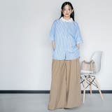 レース襟ロゴ半袖オーバーブラウス スカラップ刺繍襟 バックプリント | mili an deni | 詳細画像16 