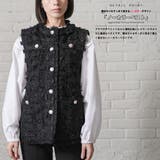 ツィードフリンジベスト クルーネック フロントボタン | mili an deni | 詳細画像5 