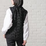 ツィードフリンジベスト クルーネック フロントボタン | mili an deni | 詳細画像10 