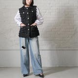 ツィードフリンジベスト クルーネック フロントボタン | mili an deni | 詳細画像11 