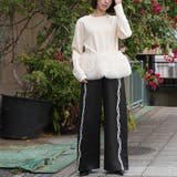 レディース フェザーチュール切替プルオーバー ペプラム | mili an deni | 詳細画像9 