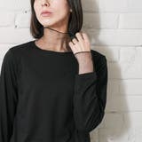 チュールハイネックトップス 異素材切替 クルーネック | mili an deni | 詳細画像16 