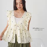 ドット刺繍 フリルベスト レディース | mili an deni | 詳細画像5 