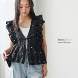 ドット刺繍 フリルベスト レディース | mili an deni | 詳細画像10 