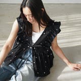 ドット刺繍 フリルベスト レディース | mili an deni | 詳細画像11 