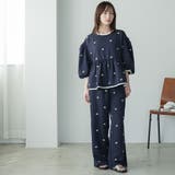 花柄刺繍 パイピングブラウス レディース | mili an deni | 詳細画像15