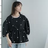 花柄刺繍 パイピングブラウス レディース | mili an deni | 詳細画像18