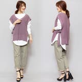 ニットベスト サイドループ Vネック | mili an deni | 詳細画像8 