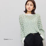 かぎ針編みリーフ柄ショートニット クルーネック 長袖 | mili an deni | 詳細画像8 