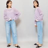 かぎ針編みリーフ柄ショートニット クルーネック 長袖 | mili an deni | 詳細画像13 