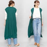 Vネックロングニットベスト ジレ ベスト | mili an deni | 詳細画像6 