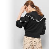 胸フリル畦編みニットプルオーバー ニット ドロップショルダー | mili an deni | 詳細画像5 