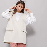 エステルポンチVネックオーバーベスト ノースリーブ 黒 | mili an deni | 詳細画像6 