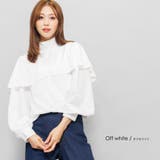 オフホワイト | バックリボンケープブラウス 長袖 M | mili an deni