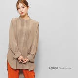 サンドグレージュ | ピンタックブザムブラウス 長袖 M | mili an deni