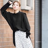 ブラック | ピンタックブザムブラウス 長袖 M | mili an deni