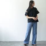 シースルーフレアスリーブTシャツ チュール袖 フレアスリーブ | mili an deni | 詳細画像15