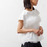 レディース Tシャツ チュールビスチェフレンチスリーブTシャツ | mili an deni | 詳細画像12