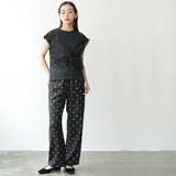 チュールリボンドッキングTシャツ ツイストリボン クルーネック | mili an deni | 詳細画像9 