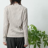 レディース トップス ウェーブジャガードプチハイロンT | mili an deni | 詳細画像9 