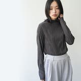 レディース トップス ウェーブジャガードプチハイロンT | mili an deni | 詳細画像12 