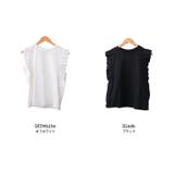 タックフリルノースリーブTシャツ ショルダータック ノースリーブ | mili an deni | 詳細画像19