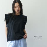 タックフリルノースリーブTシャツ ショルダータック ノースリーブ | mili an deni | 詳細画像12