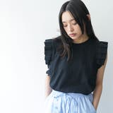 タックフリルノースリーブTシャツ ショルダータック ノースリーブ | mili an deni | 詳細画像13