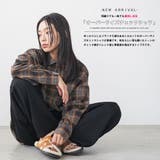 オーバーサイズチェックシャツ レギュラーカラー コットン裾ラウンド | mili an deni | 詳細画像2