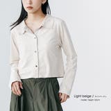 スウェードロングスリーブメロウブラウス レギュラーカラー 長袖 | mili an deni | 詳細画像6 