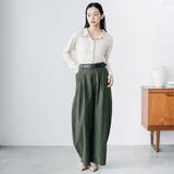 スウェードロングスリーブメロウブラウス レギュラーカラー 長袖 | mili an deni | 詳細画像10 