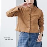 スウェードロングスリーブメロウブラウス レギュラーカラー 長袖 | mili an deni | 詳細画像11 