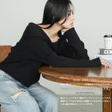 アシメニットトップス ニット セーター | mili an deni | 詳細画像2 