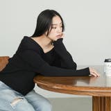 アシメニットトップス ニット セーター | mili an deni | 詳細画像18 