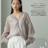 シアーシャツ レディース フードシャツ | mili an deni | 詳細画像4 