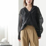 シアーシャツ レディース フードシャツ | mili an deni | 詳細画像13 