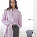 ストライプオーバーシャツ レディース シャツ | mili an deni | 詳細画像14 