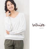 ホワイト | Vネック セーター 長袖 | mili an deni