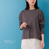 ドロップショルダーロンTシャツ Tシャツ サイドスリット | mili an deni | 詳細画像18 